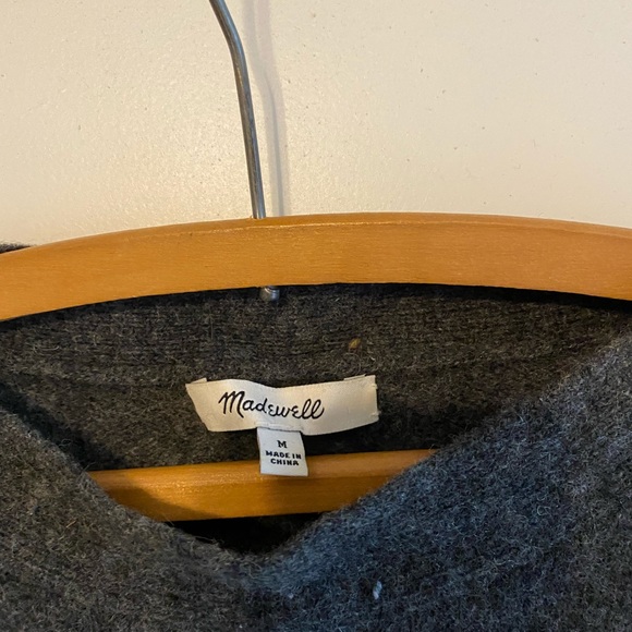 Boatneck Button-Shoulder Sweater-Dress Madewell - Picture 6 of 9